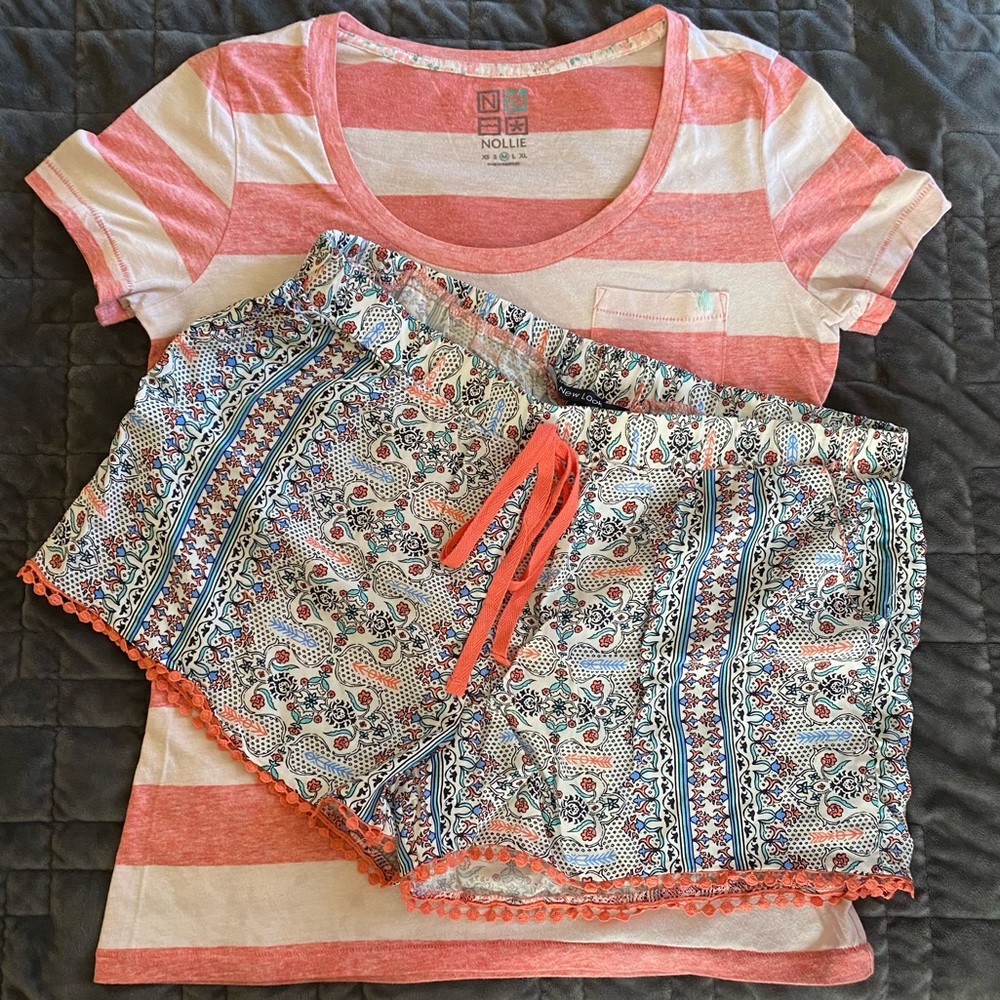 Bundle New Look Shorts and Nollie Striped T-shirt